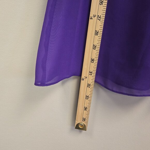 Cinema Etoile Seductivewear Purple Lace Sheer Robe and Chemise Set Medium - Picture 9 of 15